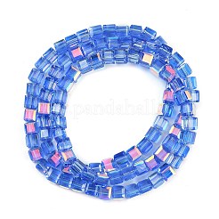Electroplate Transparent Glass Beads Strands&nbsp;EGLA-B011-07A-AB03