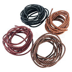10 Yards 4 Colors Braided Leather Cord&nbsp;WL-TA0001-03