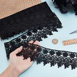 7.5 Yards Polyester Flower Heart Lace Trim Ribbon&nbsp;OCOR-MA0001-45C