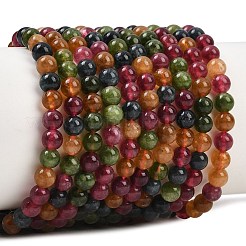 Natural Green Jade Imitation Tourmaline Beads Strands&nbsp;G-B046-08D-4mm
