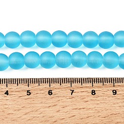 Baking Paint Transparent Glass Bead Strands&nbsp;GLAA-S031-8mm-37