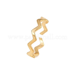 304 Stainless Steel Open Cuff Rings for Women&nbsp;RJEW-K303-08G