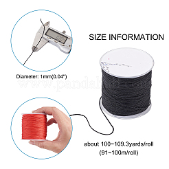 5 Rolls 5 Colors Nylon Braided Cord&nbsp;NWIR-YS0001-01A
