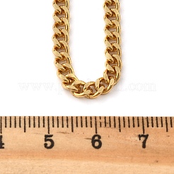 Brass Cuban Link Chain Necklacea for Women Men&nbsp;NJEW-F337-03G-02
