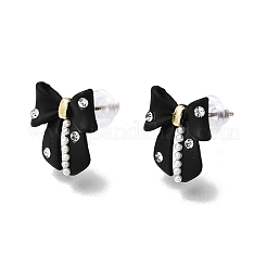 Alloy & Resin Pearl Stud Earrings&nbsp;EJEW-G466-01G