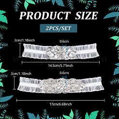 Nylon Lace Elastic Bridal Garters&nbsp;AJEW-WH0661-25A