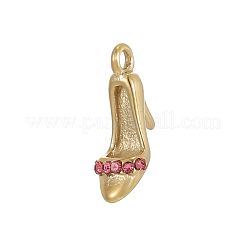 304 Stainless Steel Micro Pave Clear Cubic Zirconia Pendants&nbsp;STAS-OY012-46G