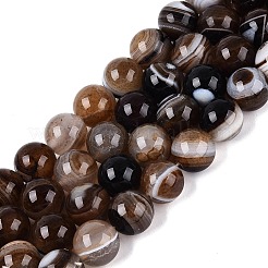 Natural Striped Agate/Banded Agate Beads&nbsp;G-Q606-42B-D01