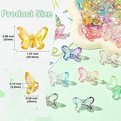 36Pcs 12 Styles Electroplate Transparent Acrylic Beads&nbsp;PACR-CJ0001-42