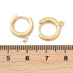 Brass Huggie Hoop Earring Findings&nbsp;KK-L152-20G