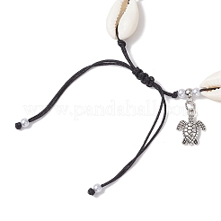 Alloy Turtle Charm Bracelets&nbsp;BJEW-JB11758-07