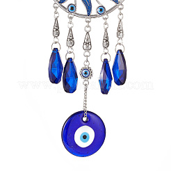 Handmade Lampwork Evil Eye Pendant Decorations&nbsp;HJEW-C001-06