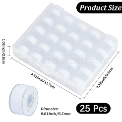 25Pcs Polyester Sewing Thread with Transparent Bobbin Box Sets&nbsp;SENE-WH20003-001B