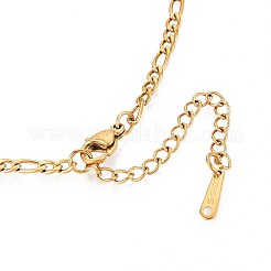 3MM 304 Stainless Steel Figaro Chain Necklaces&nbsp;NJEW-N058-13G