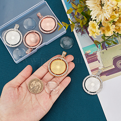 DIY Flat Round Pendant Making Kits&nbsp;DIY-CA0004-01