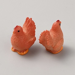 Resin 3D Hen Ornaments&nbsp;DJEW-WH0042-70A