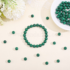 2 Strands Synthetic Malachite Dyed Beads Strands&nbsp;G-PA0002-71