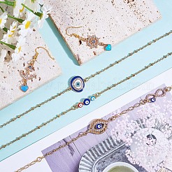20Pcs Eye Enamel Charm Connector Flat Round Evil Eye Charm Assorted Evil Eye Connector for Jewelry Necklace Bracelet Earring Making Crafts&nbsp;JX222A