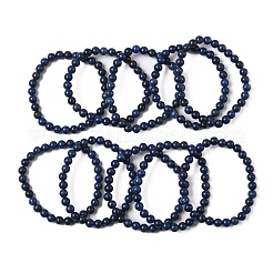 Natural Lapis Lazuli Beaded Stretch Bracelets&nbsp;BJEW-D446-B-41