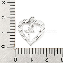 UV Plating Alloy Rhinestone Pendants&nbsp;PALLOY-D026-05P