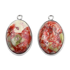 Assembled Peridot and Rose Quartz Pendants&nbsp;G-T111-01