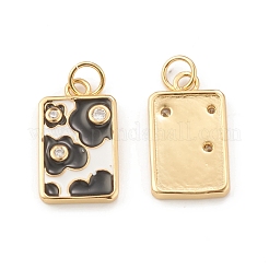 Eco-Friendly Brass Micro Pave Clear Cubic Zirconia Pendants&nbsp;KK-I698-08B