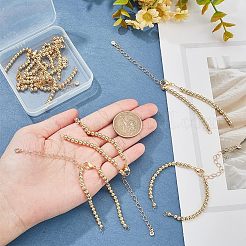 8Pcs Half Finished Brass Round Beaded Bracelets&nbsp;AJEW-NB0003-64