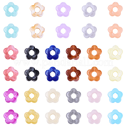 100Pcs Gradient Color Transparent Acrylic Beads&nbsp;OACR-YW0003-37