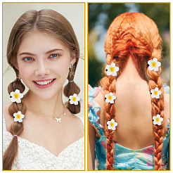 30Pcs 3 Styles Foam Artificial Frangipani Flower Aligator Hair Clips&nbsp;PHAR-SP0001-23B