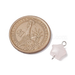 Natural Rose Quartz Connector Charms&nbsp;PALLOY-JF02734-02
