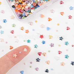 1650Pcs 3 Style Half Round & Star & Triangle Glass Cabochons&nbsp;MRMJ-OC0002-74