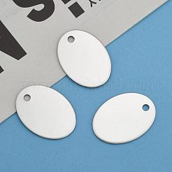 Tarnish Resistant 201 Stainless Steel Oval Stamping Blank Tag Pendants&nbsp;X-STAS-S031-04