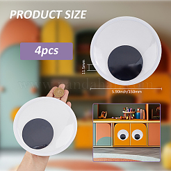 4Pcs Self Adhesive PVE Plastic Wiggle Googly Eyes Cabochons&nbsp;DOLL-FH0001-04