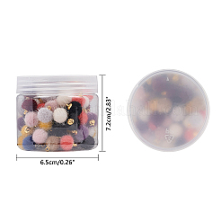 Faux Mink Fur Covered Charms&nbsp;WOVE-PH0001-15