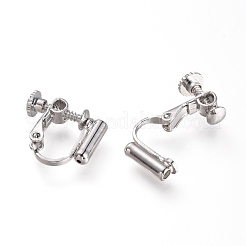 Brass Screw Clip-on Earring Converters Findings&nbsp;KK-N229-01C