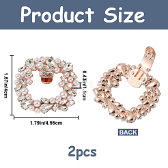 2Pcs Alloy Shoe Buckle Clips&nbsp;FIND-GF0006-04KCG