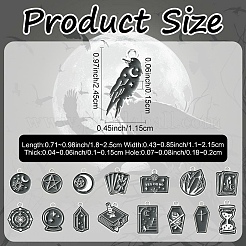 16Pcs 16 Styles Alloy Enamel Pendants&nbsp;ENAM-YW0006-25