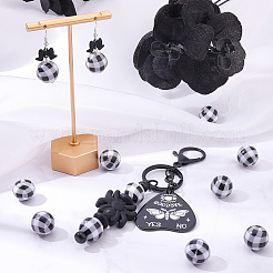 44Pcs Printed Opaque Acrylic Beads&nbsp;OACR-SC0002-88