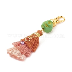 Polycotton(Polyester Cotton) Tassel Pendant Decorations&nbsp;HJEW-JM00622
