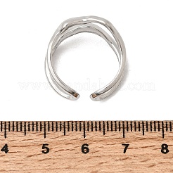 304 Stainless Steel Cuff Open Rings&nbsp;STAS-H259-03P