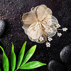 Alloy with Plastic Pearl Ornament Accessories&nbsp;FIND-WH20030-11A-G