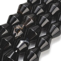 Natural Black Agate Beads Strands&nbsp;GG-L001-D01-01