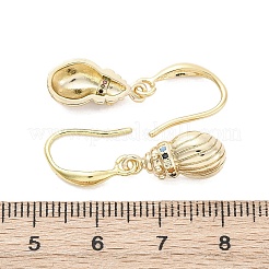 Brass Micro Pave Colorful Cubic Zirconia Dangle Earrings&nbsp;EJEW-F362-13G