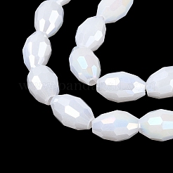 Electroplate Opaque Solid Color Glass Beads Strands&nbsp;LS-GL-N002-01A-B01
