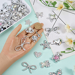 Plastic Rhinestone & ABS Plastic Imitation Pearl Cabochons & Alloy Pendants Findings Kits&nbsp;DIY-SC0033-93