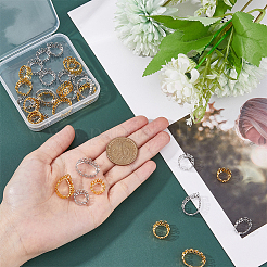 32Pcs 16 styles Brass Cabochon Settings&nbsp;KK-FH0006-71