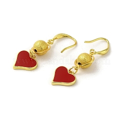 Rack Plating Brass Texture Round Dangle Earrings&nbsp;EJEW-C090-03G