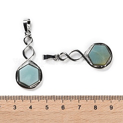Natural Flower Amazonite Pendants&nbsp;G-F777-05P-09