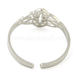 304 Stainless Steel Adjustable Open Rings&nbsp;RJEW-S237-03P