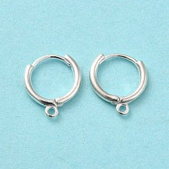 925 Sterling Silver Huggie Hoop Earring Findings&nbsp;STER-K174-15A-S